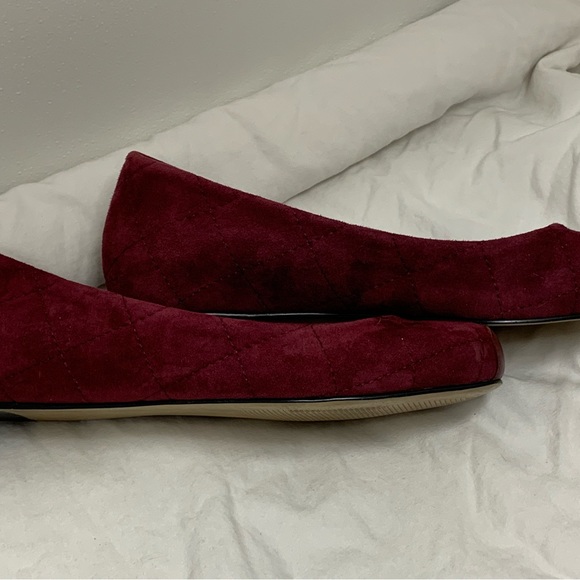 Talbots burgundy suede ballet flats, size 5M - Picture 5 of 7